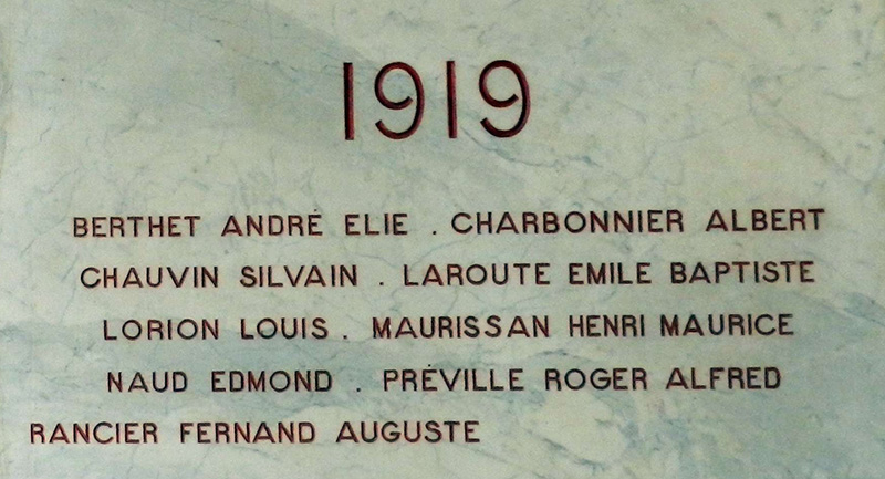 Plaque installée dans le Conservatoire de Châteauroux (ancien hôtel de ville)