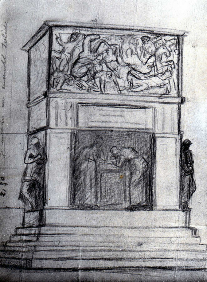 Projet de mausolée attribué à Ernest Nivet