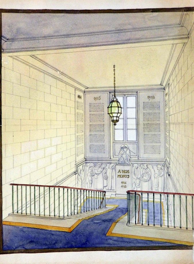 Projet d’aménagement de l’escalier d’honneur de l’ancien Hôtel de Ville de Châteauroux.